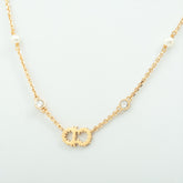 Christian Dior Clair De Lune Gold Pearl Rhinestone Necklace Costume Jewellery